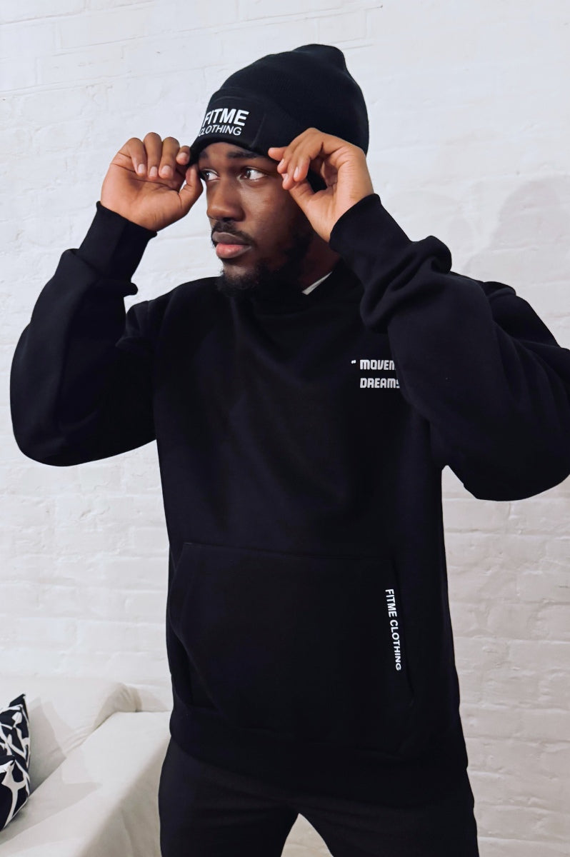 'Journey Hoodie' Black Oversize Fit