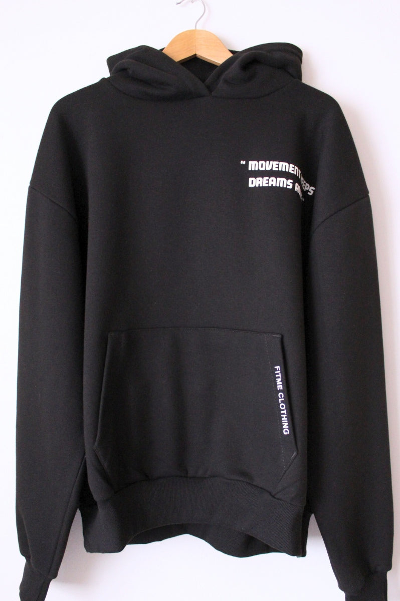 'Journey Hoodie' Black Oversize Fit