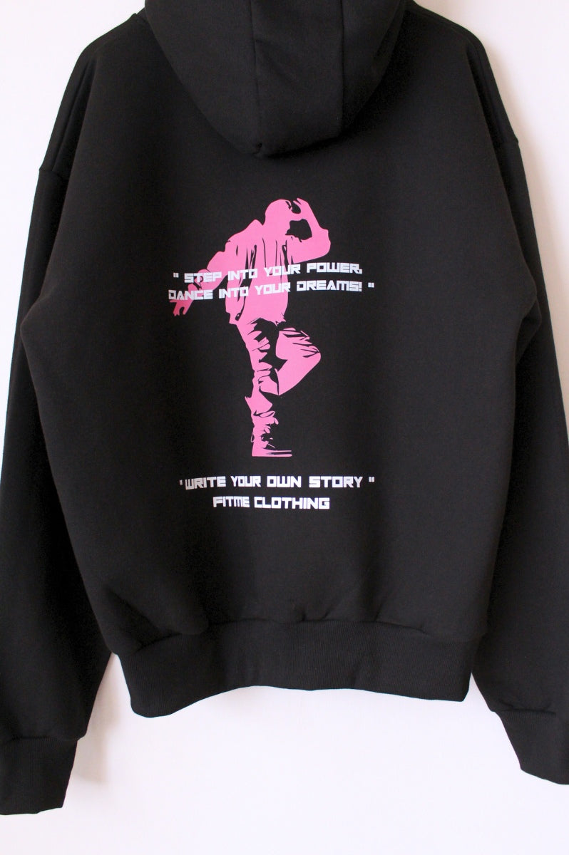 'Journey Hoodie' Black Oversize Fit