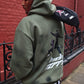 Hottest Steppa – Oversized Heavyweight Double-Zip Khaki Green Hoodie - FitMe Clothing