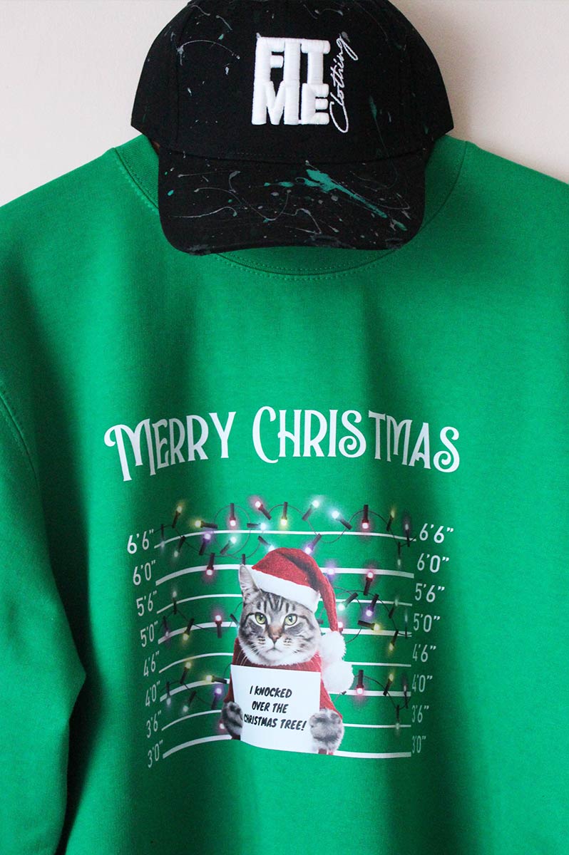 Mug Shot Cat Christmas Sweaters - FitMe Clothing