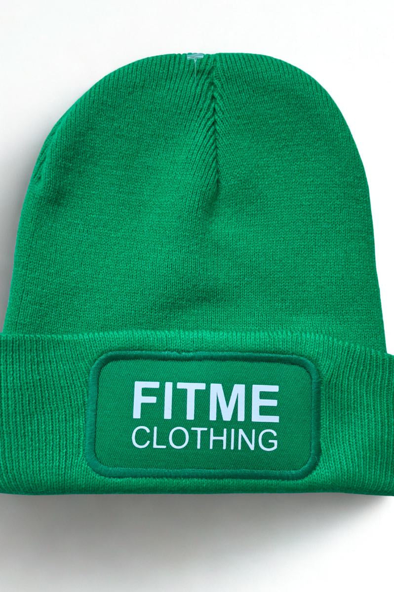Bottle Green Logo Patch Beanie