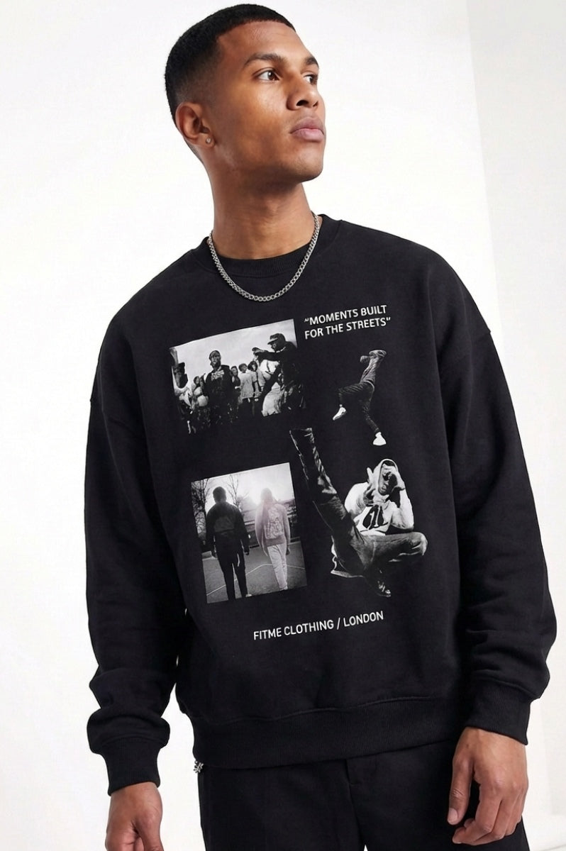 Brand Story Black Sweater - FitMe Clothing