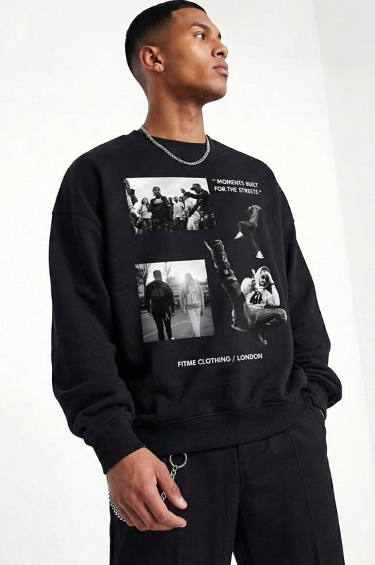 Brand Story Black Sweater - FitMe Clothing