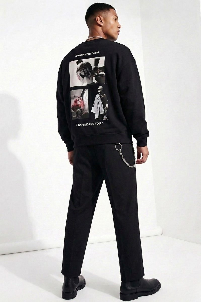 Brand Story Black Sweater - FitMe Clothing