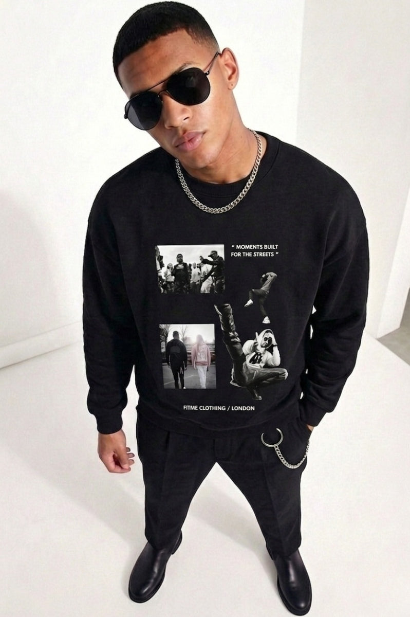 Brand Story Black Sweater - FitMe Clothing