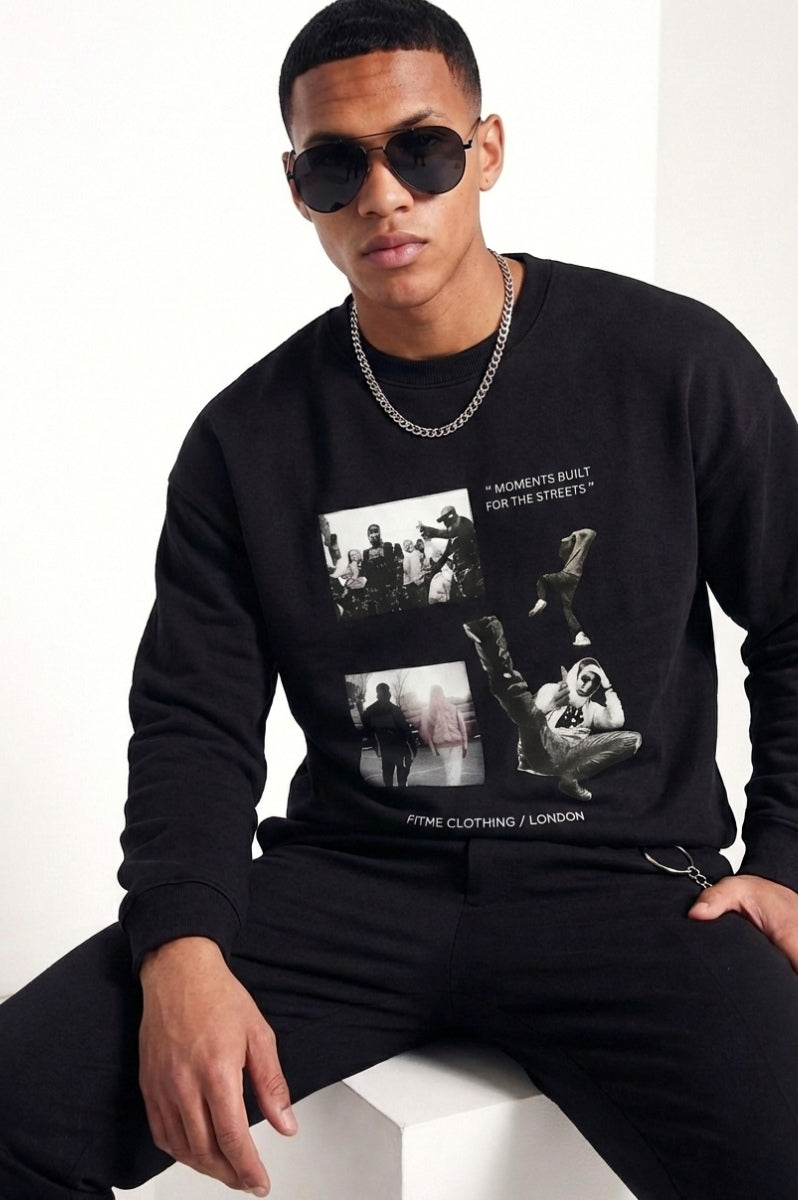 Brand Story Black Sweater - FitMe Clothing