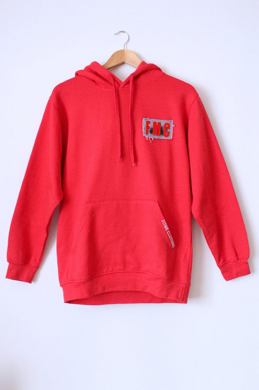 Custom FMC Demin Patch Red Hoodie