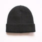 Dark Grey Black Patch Logo Beanie