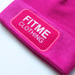 Hot Pink Logo Patch Beanie