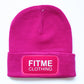 Hot Pink Logo Patch Beanie