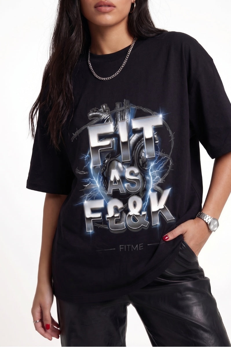 Fit As F£&K Oversized Black T-Shirt