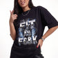 Fit As F£&K Oversized Black T-Shirt