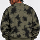 FitMe Clothing Tie Dye Heavyweight Military Green Sweater