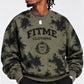FitMe Clothing Tie Dye Heavyweight Military Green Sweater