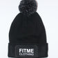 FitMe Pom Beanie – Limited Winter Drop (Black)