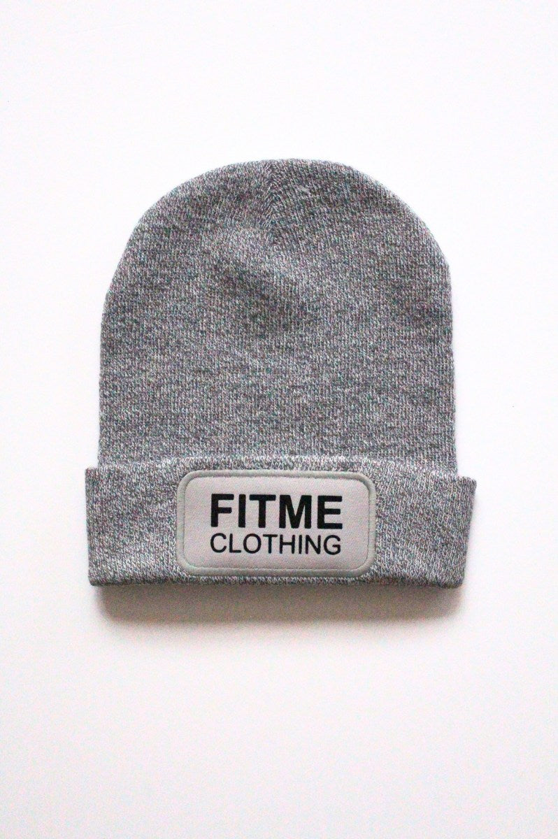 Heather Grey Logo Patch Beanie