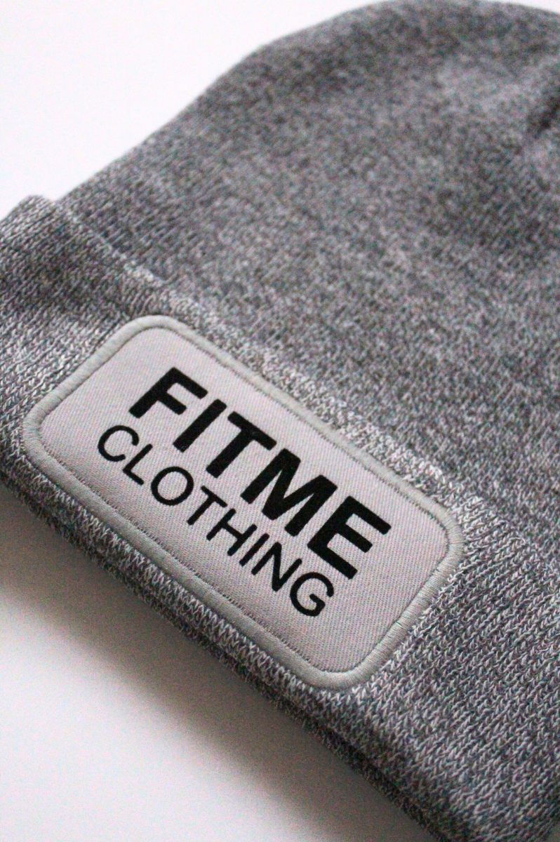 Heather Grey Logo Patch Beanie