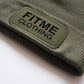 Olive Green Logo Patch Beanie