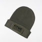 Olive Green Logo Patch Beanie