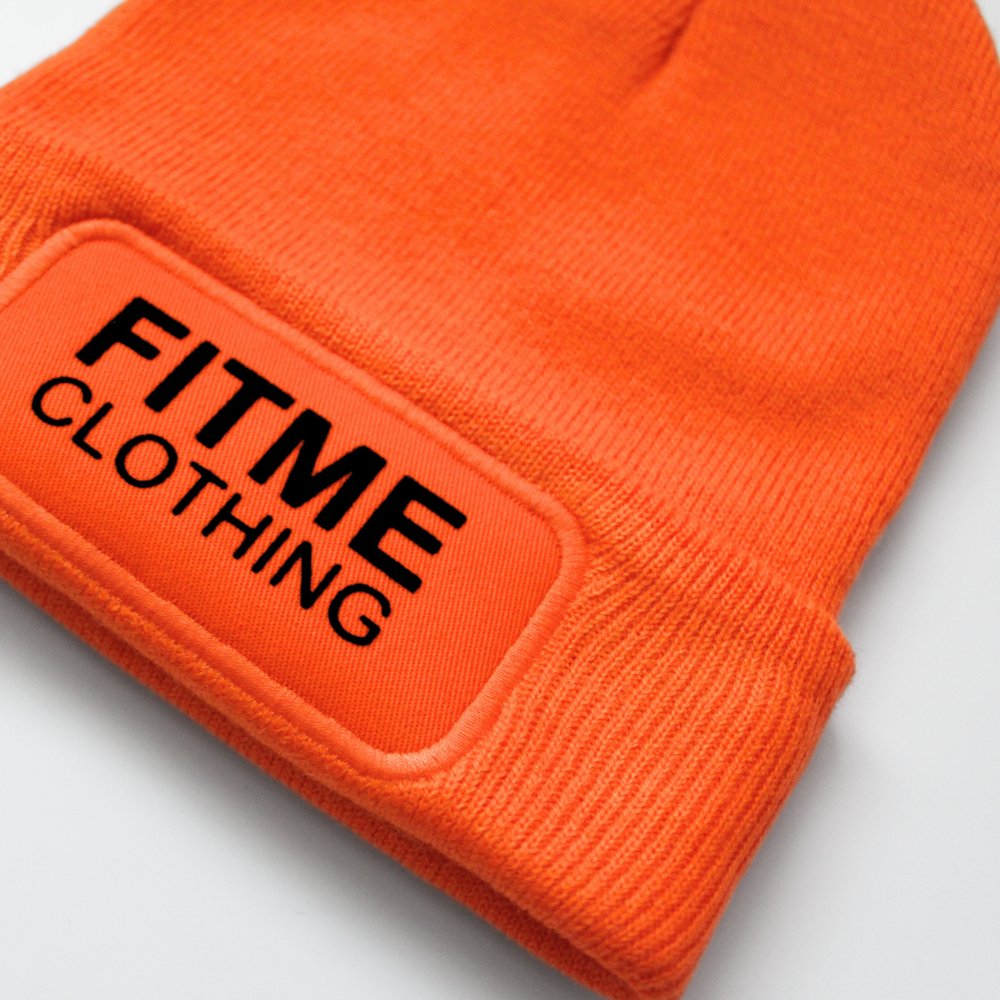 Orange Logo Patch Beanie