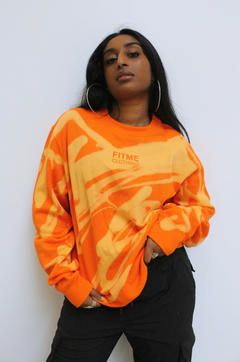'FLARE' Orange Unisex Sweater - FitMe Clothing