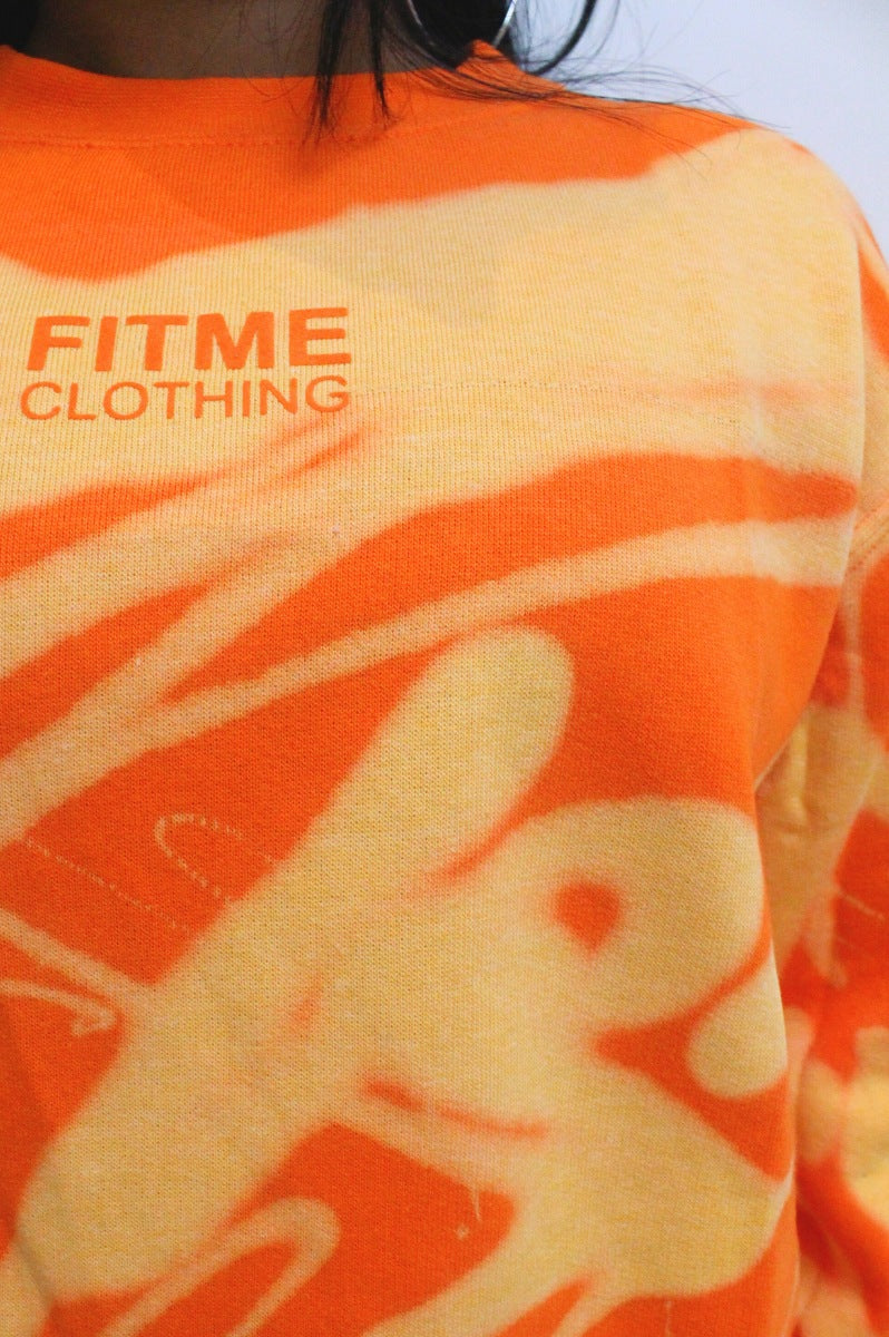 'FLARE' Orange Unisex Sweater - FitMe Clothing
