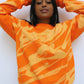 'FLARE' Orange Unisex Sweater - FitMe Clothing