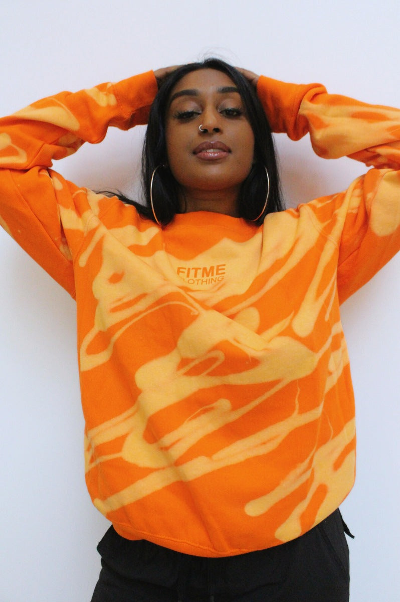 'FLARE' Orange Unisex Sweater - FitMe Clothing