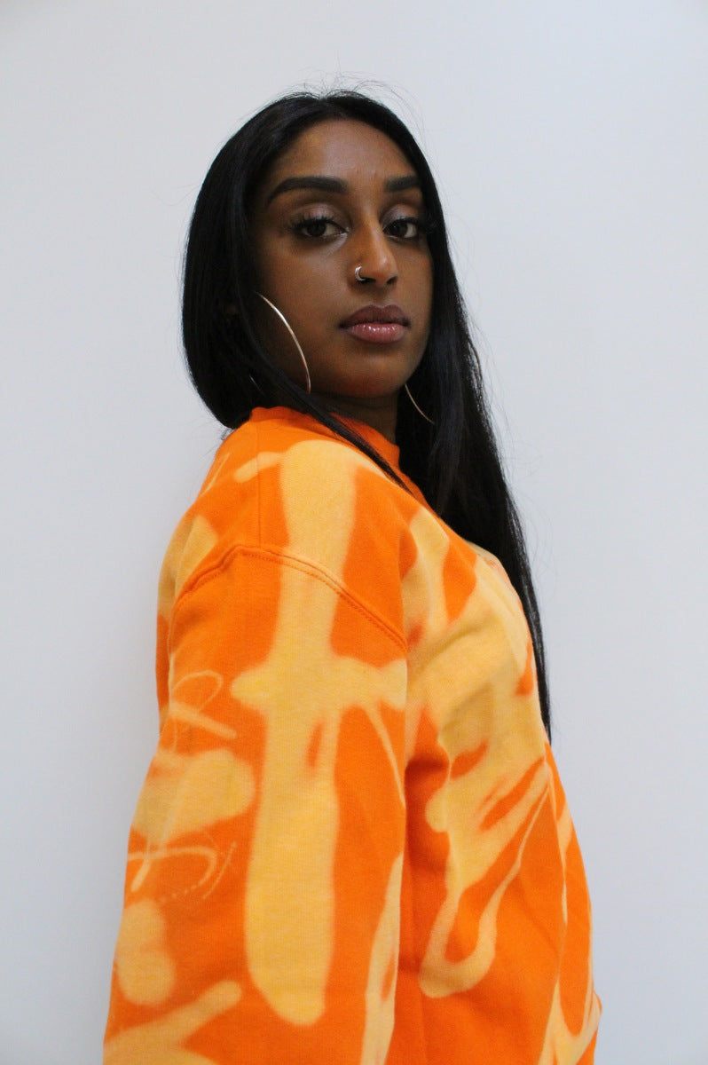'FLARE' Orange Unisex Sweater - FitMe Clothing
