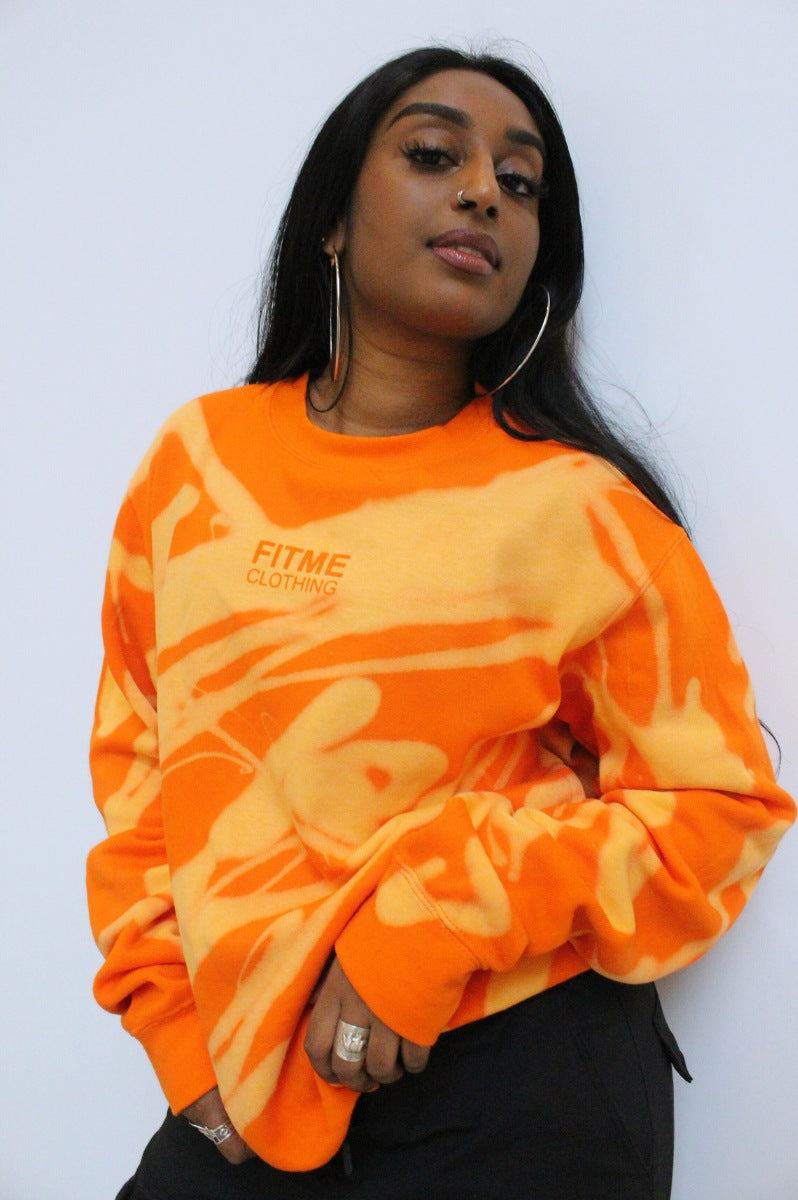 'FLARE' Orange Unisex Sweater - FitMe Clothing