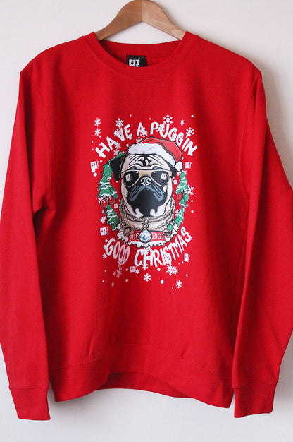 'Pugg'in Good Christmas Sweater - FitMe Clothing