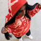 'FLARE' Red Distressed Unisex Hoodie