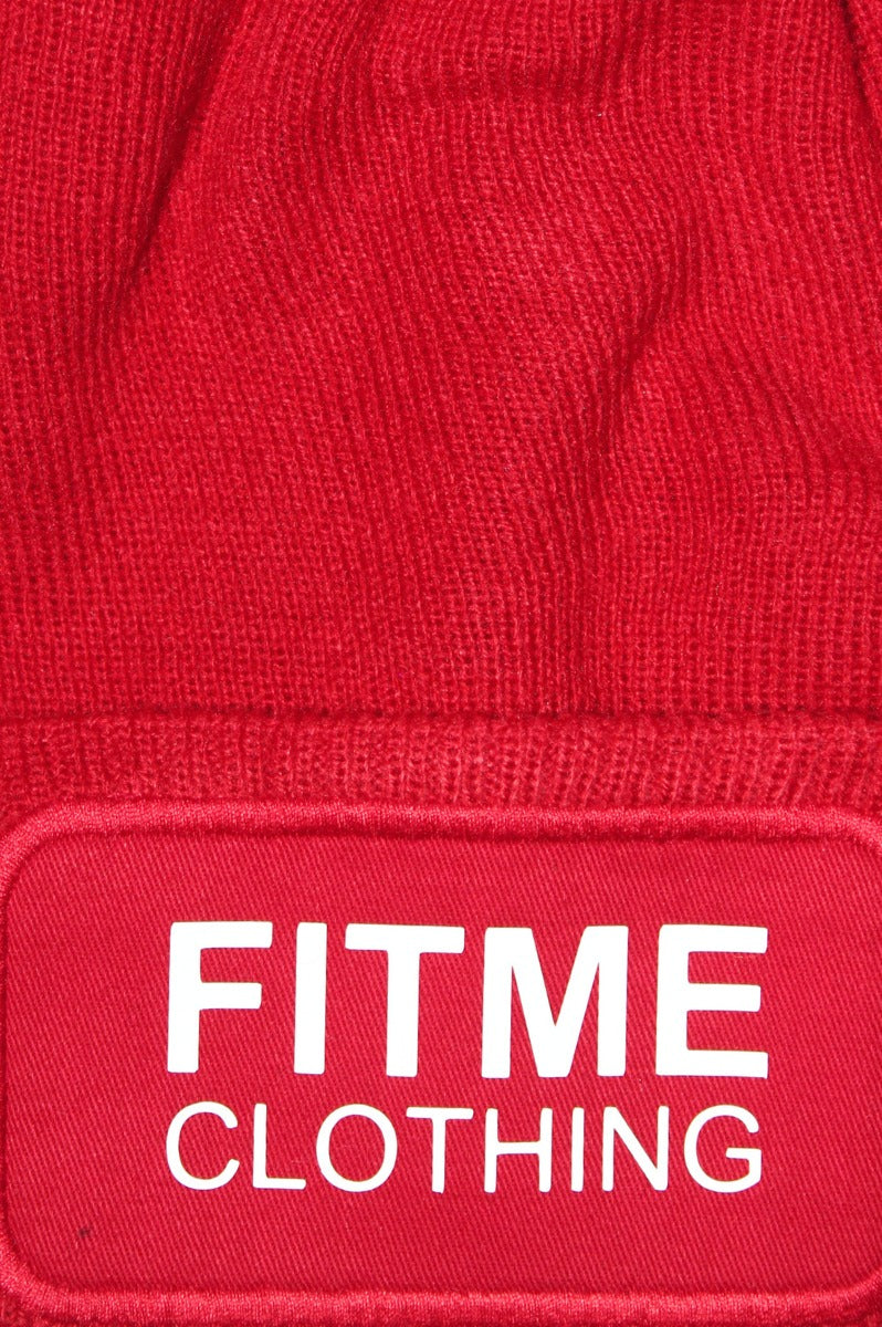 FitMe Pom Beanie – Limited Winter Drop (Red)