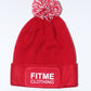 FitMe Pom Beanie – Limited Winter Drop (Red)