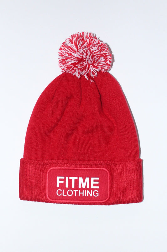 FitMe Pom Beanie – Limited Winter Drop (Red)