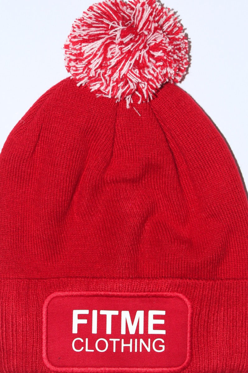 FitMe Pom Beanie – Limited Winter Drop (Red)
