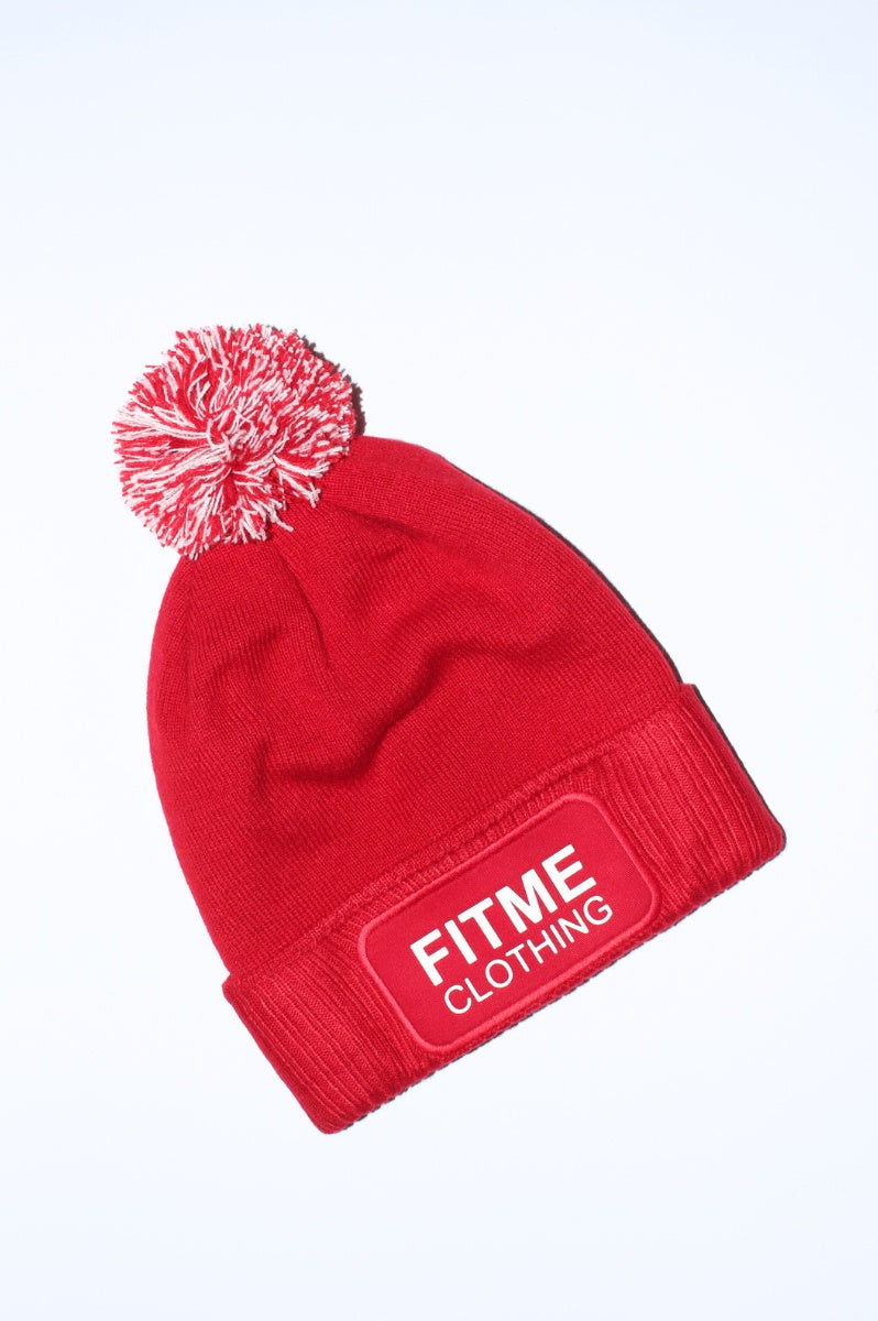 FitMe Pom Beanie – Limited Winter Drop (Red)