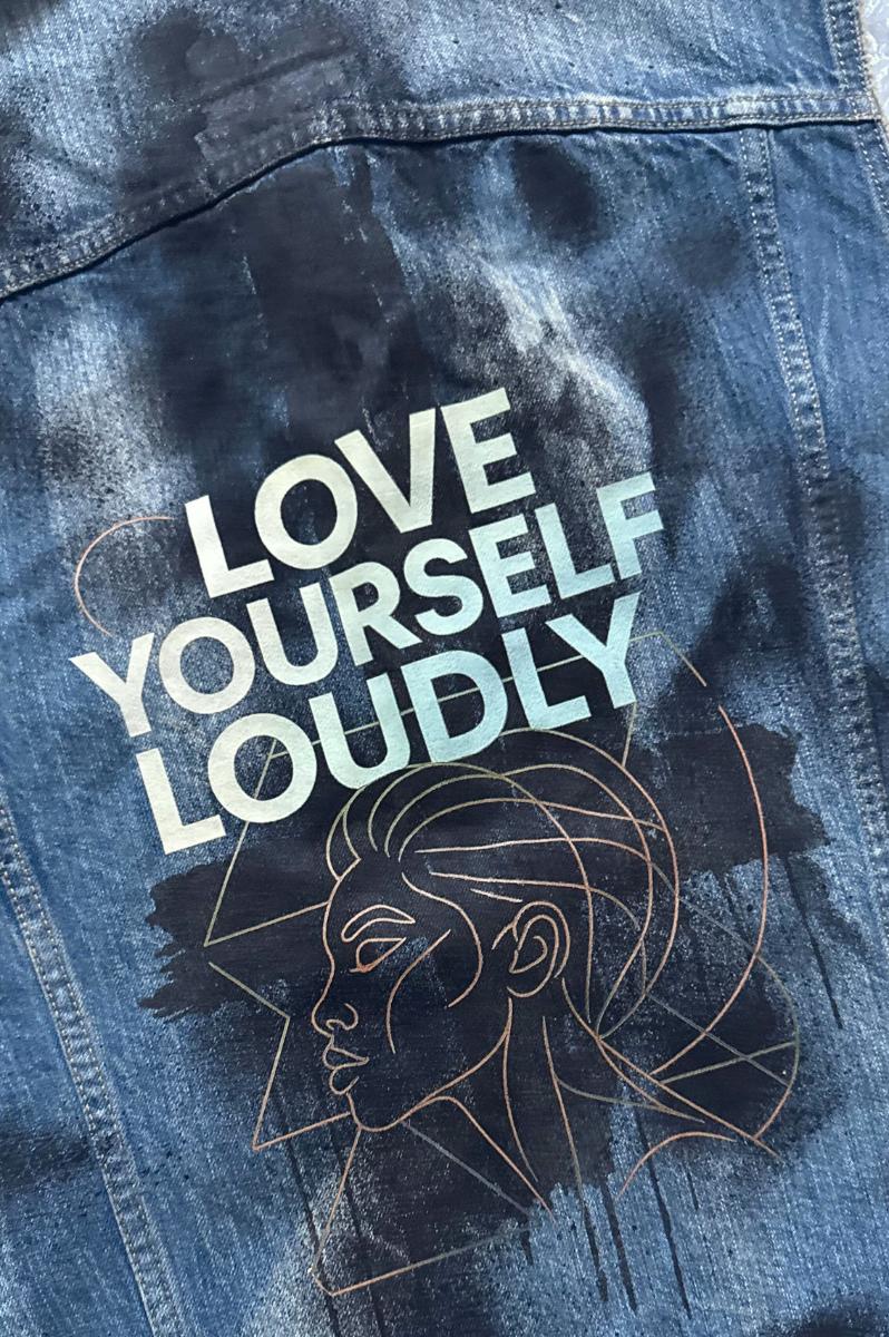 Upcycled Levi's x FitMe Sleeveless Denim Jacket - Love Yourself Loudly