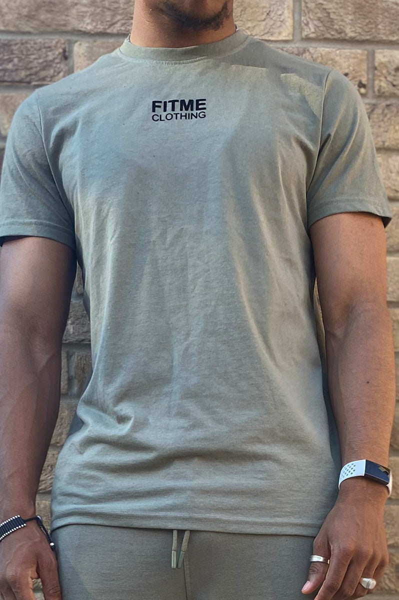 Khaki FitMe Generation T-Shirt & Joggers Tracksuit Set - FitMe Clothing