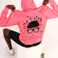 Nerd Head Pink Neon Hoodie - FitMe Clothing