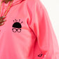 Nerd Head Pink Neon Hoodie - FitMe Clothing