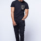 Camo Patch Pocket Black Organic T-Shirt - FitMe Clothing