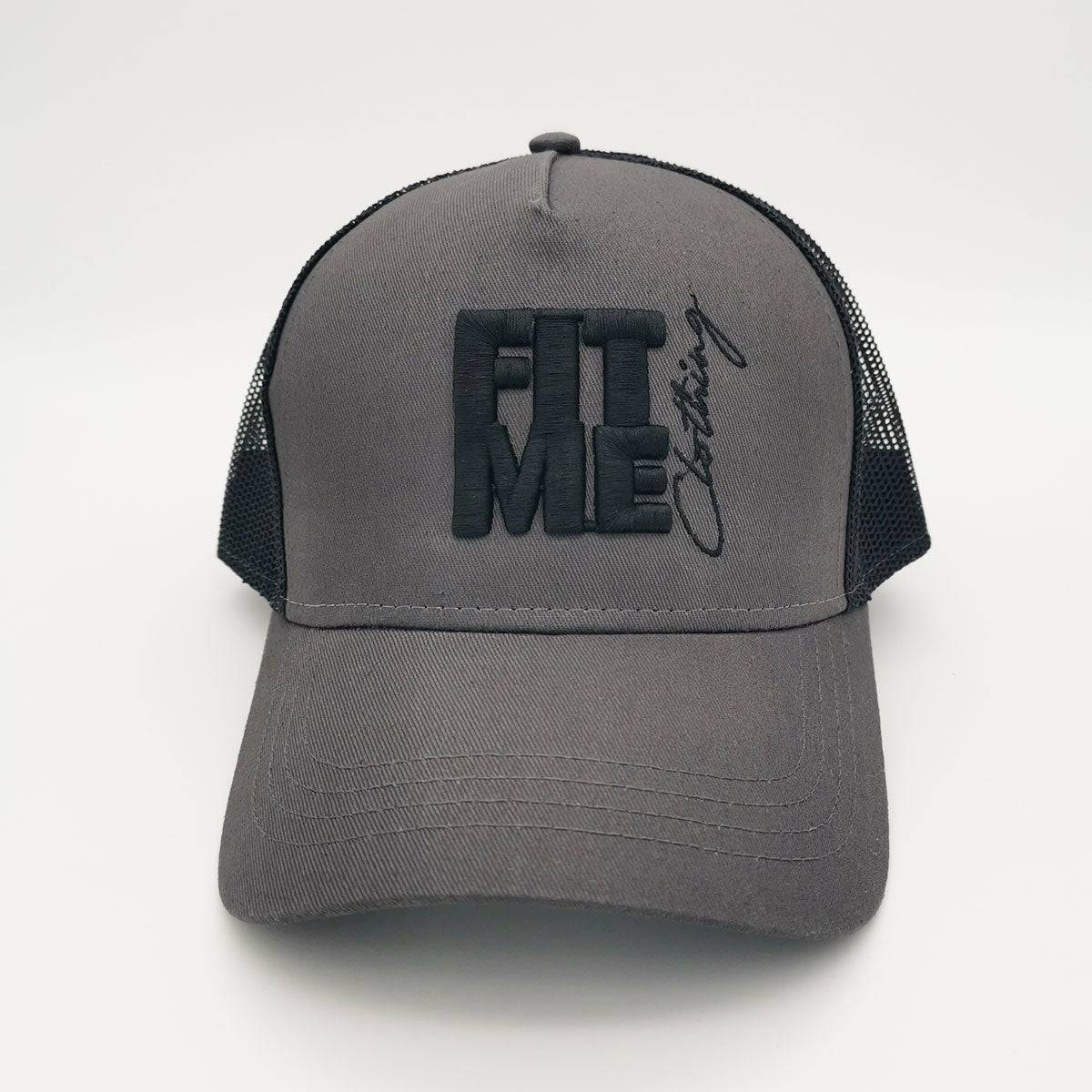 Black And Grey Classic Trucker Cap - FitMe Clothing