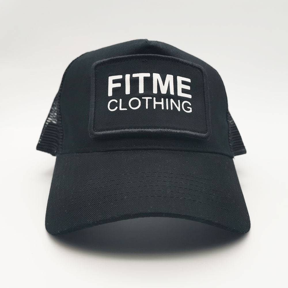 Black Snapback Patch Trucker Cap - FitMe Clothing
