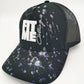 Custom Black Splash Trucker Cap - FitMe Clothing