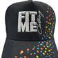 Custom Carnival Distressed Black Cap - FitMe Clothing