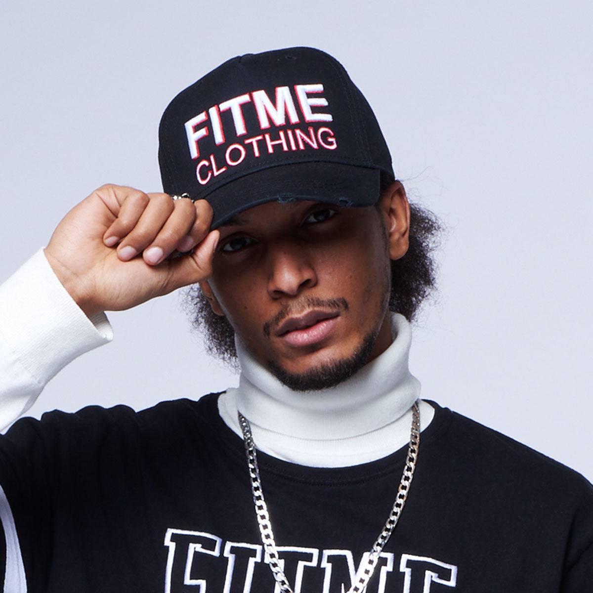 FitMe Clothing 3D Black Distressed Cap - FitMe Clothing
