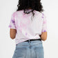 Ladies Purple Tie Dye Crop Top - FitMe Clothing