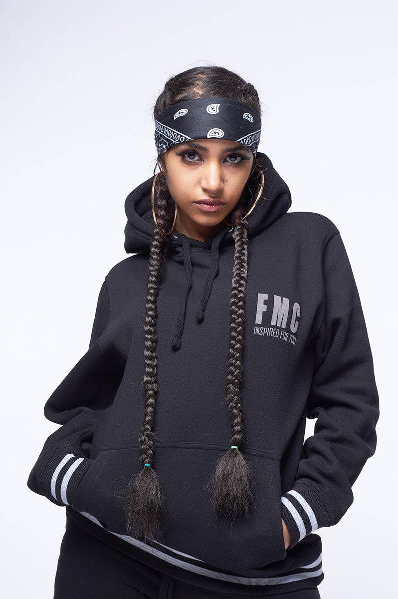 FMC Black Stripe Cuff Hoodie - FitMe Clothing